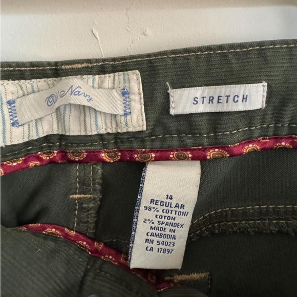 Vintage 2005 Old Navy Olive Corduroy Pants women’s 14 - Picture 6 of 8